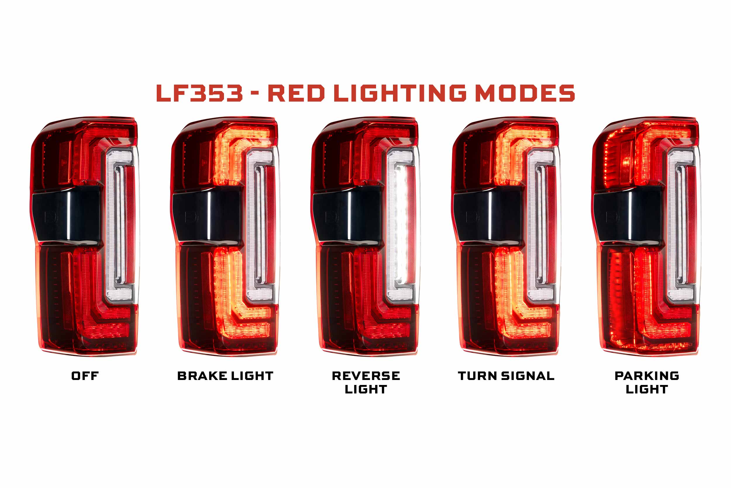 LF353 | Morimoto 23-27 Ford Super Duty Red XB LED Tail Lights