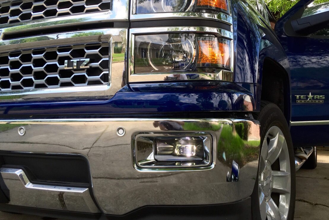 2015 silverado led pod fog lights 80W LED Pods w/ Foglight Location Bracket/Wirings for 14-15 Chevy Silverado 1500 main image 0