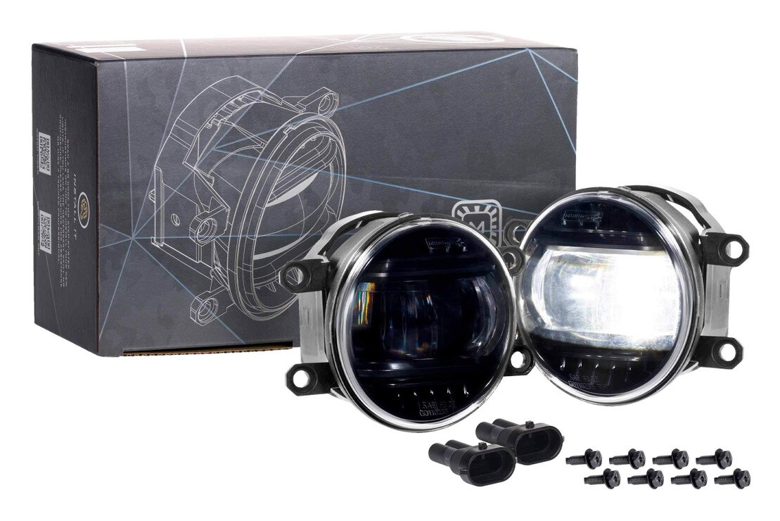 4th gen 4runner led pod fog lights Quad fog lights in OEM bumper main image 1