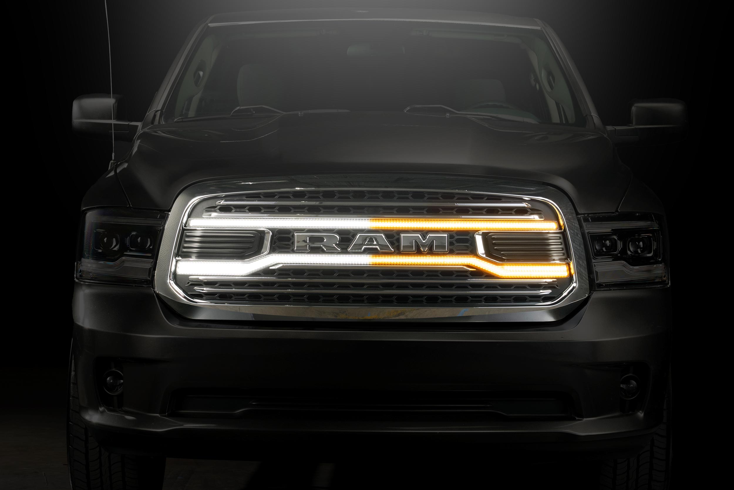 Speed Daddy Vertical Slat Grille W/ LED DRL – For Dodge Ram 1500 2009-2012, Glossy