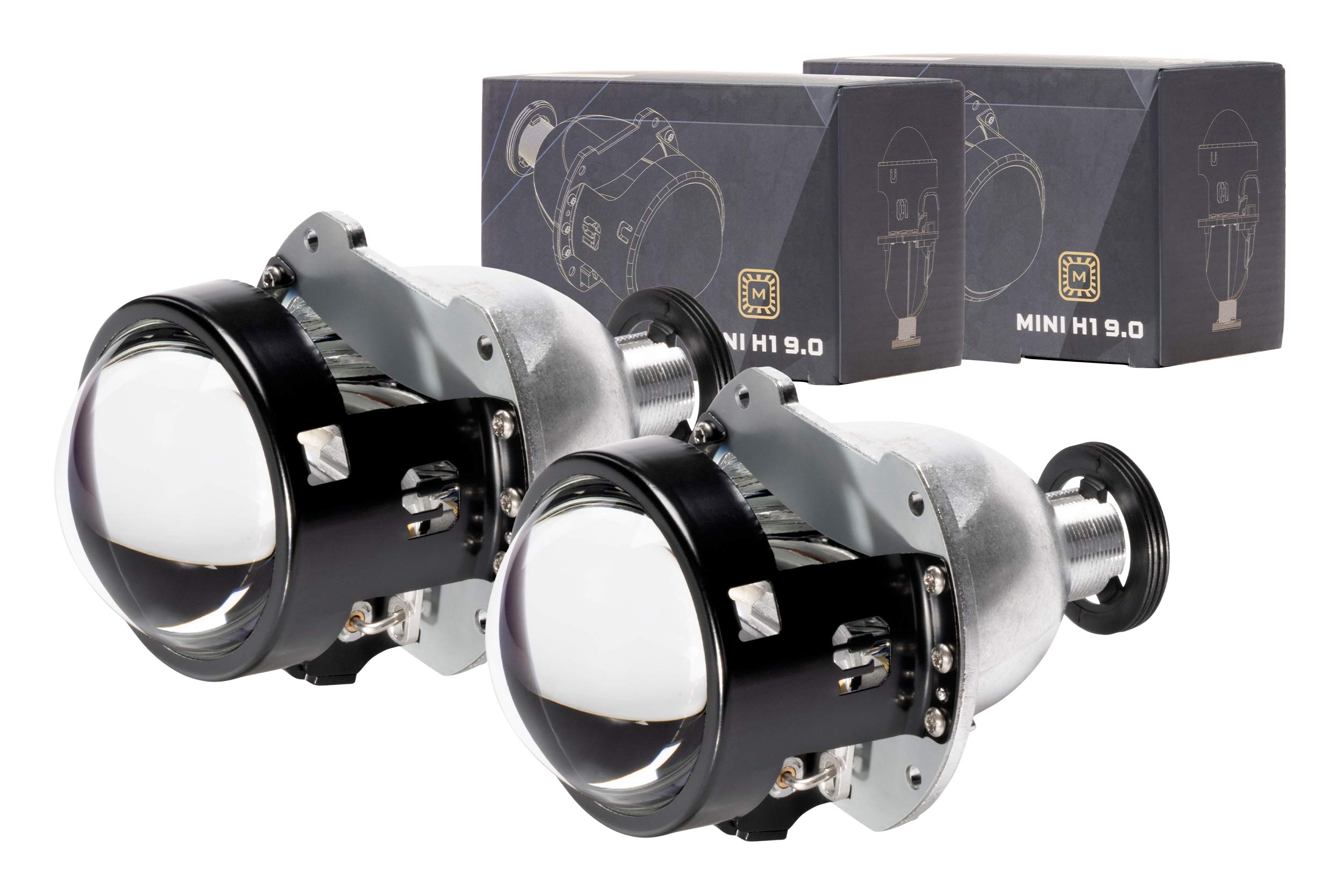 35W 55W Xenon Headlamp Kit Dual-Relay Wiring Harness For Hi Lo Headlight Fog Drl