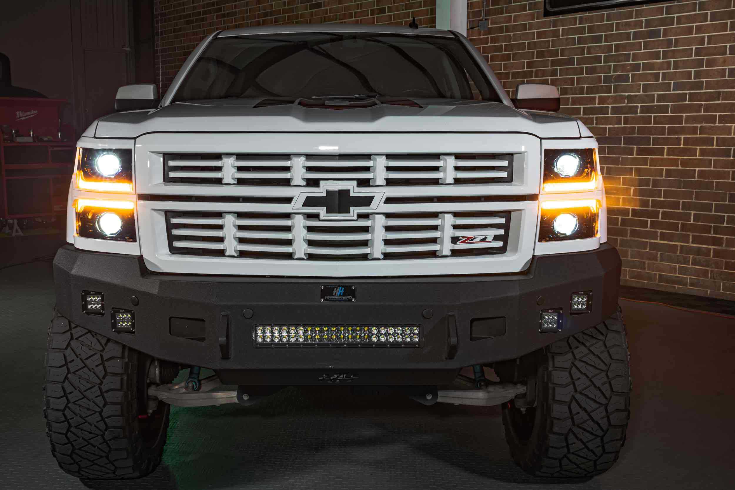 Razer Auto Summit White Headlight Trim Cover for 2014-2015 Chevy Chevrolet Silverado 1500