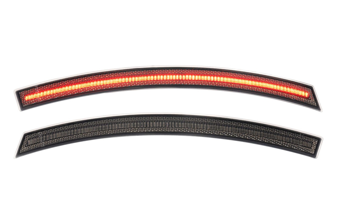 Smoked LED Side Marker & Bumper Lights For 2014-2019 Chevy Corvette C7 – Amber Front/Red Rear, DOT Certified