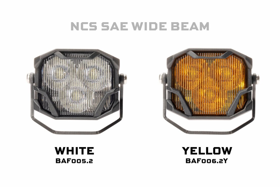 Morimoto 4Banger LED Pods Morimoto 4Banger NCS LED Pods - SAE Wide/Yellow  Beam, Street Legal Fog Lights, Off-Road LED Pods NCS LED Pod Set